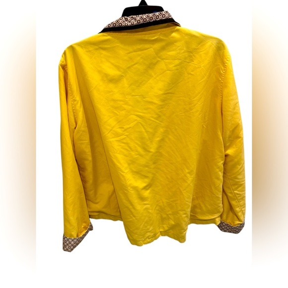 Activology Athletic Windbreaker Light Yellow Pattern Jacket Size XL - Picture 2 of 3
